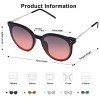 SOJOS Fashion Round Sunglasses for Women with Rivet Plastic Frame DOLPHIN SJ2068