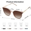 SOJOS Fashion Round Sunglasses for Women with Rivet Plastic Frame DOLPHIN SJ2068