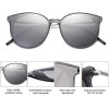 SOJOS Fashion Round Sunglasses for Women with Rivet Plastic Frame DOLPHIN SJ2068