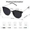 SOJOS Fashion Round Sunglasses for Women with Rivet Plastic Frame DOLPHIN SJ2068