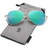 SOJOS Classic Aviator Sunglasses for Women Men Mirrored UV400 Lens Vintage Metal Frame SJ1030