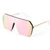 Classic Siamese One Piece Sunglasses Nice Rimless Stylish Retro Design for Women Men B2574