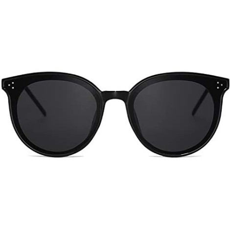 SOJOS Fashion Round Sunglasses for Women with Rivet Plastic Frame DOLPHIN SJ2068